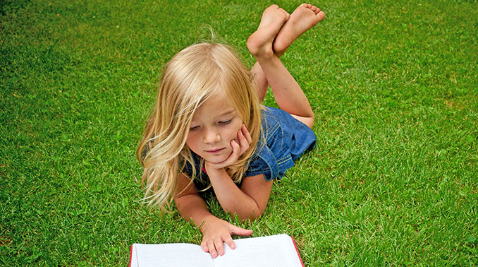 Reading in the garden